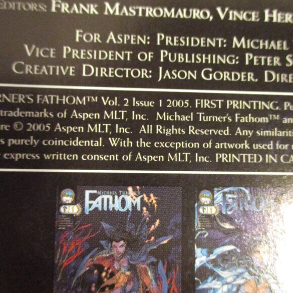 Fathom #1 Aspen Comic 1st Print Medium Black White Red Comic Book - Picture 3 of 4
